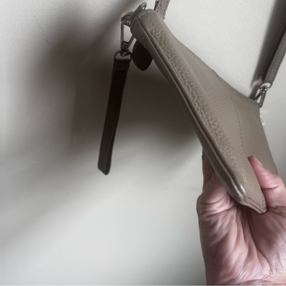 Befen Crossbody Genuine Leather Light Beige Pink Purse - Picture 3 of 10